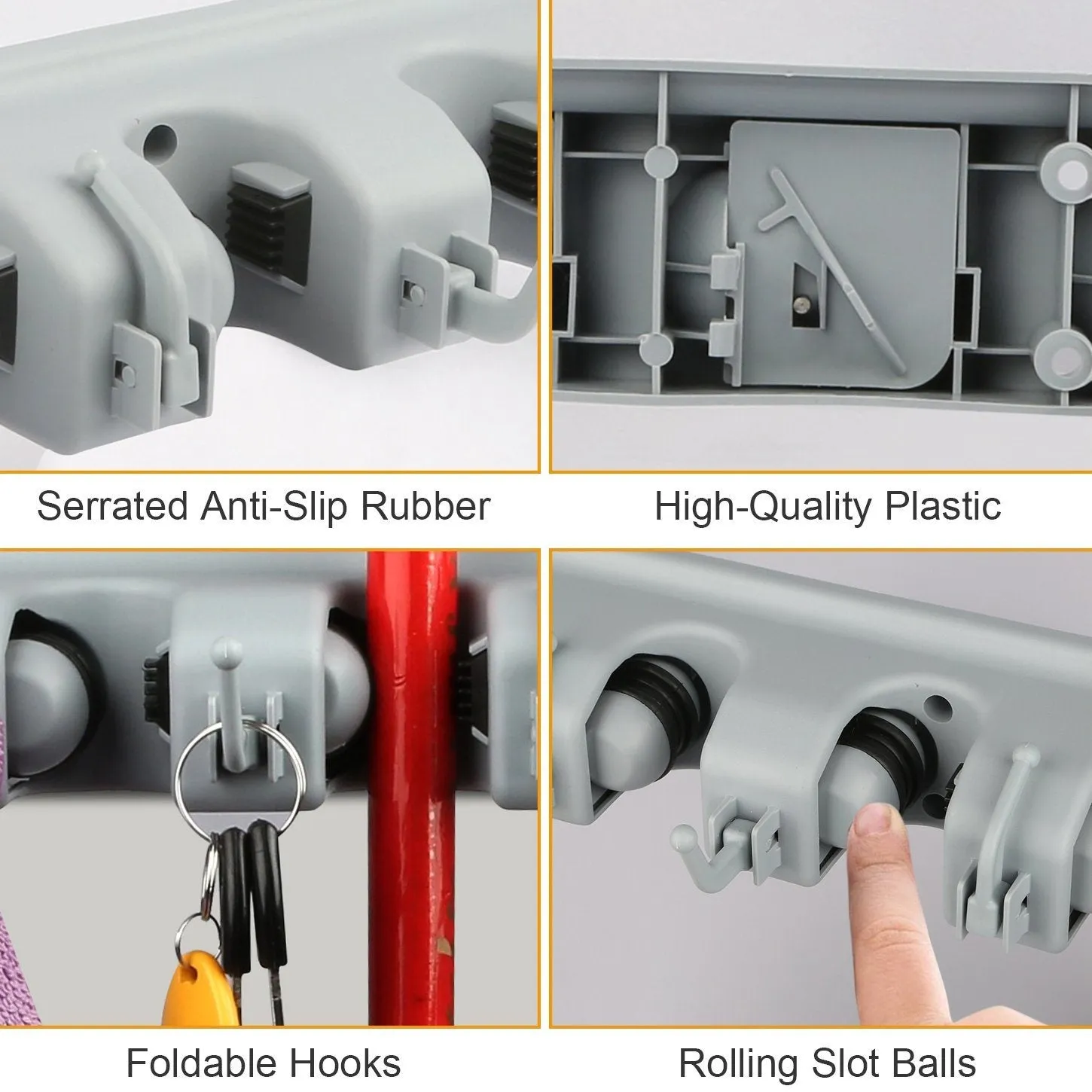 Mop Holder Wall Mount Organizer