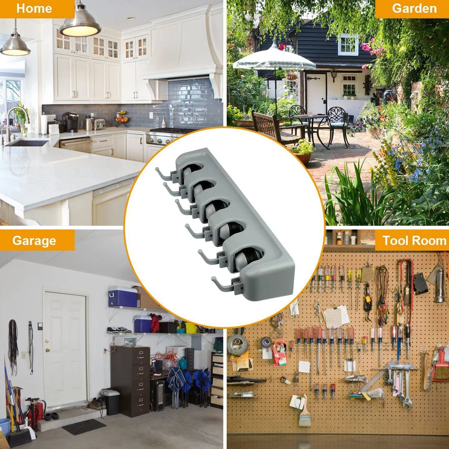 Mop Holder Wall Mount Organizer