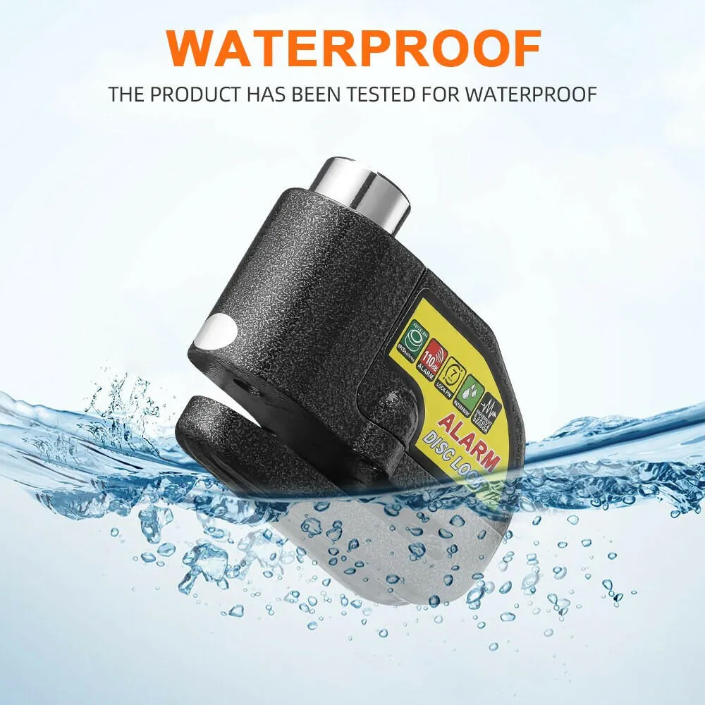 Motorcycle Bicycle Alarm Lock Scooter Bike Anti Theft Security Disc Brake Locks 110dB Loud Warning Reminder Rope Wheel Padlock