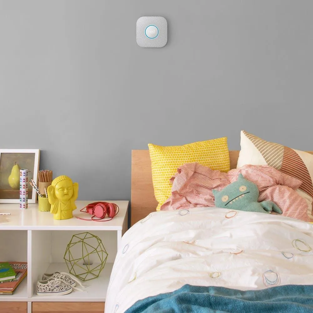 Nest Protect 2nd Gen Smoke and Carbon Monoxide Wired Alarm - White | S3003LWGB
