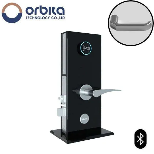 Orbita - S3074SBT - Mortise Hotel Lock -  SPLIT Design - Bluetooth & RFID - Optional Lever Style - 6 VDC - Optional Finish - Grade 2