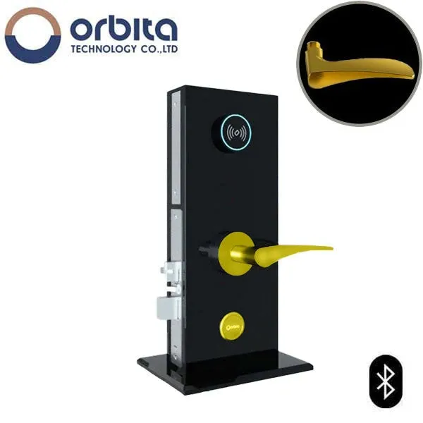 Orbita - S3074SBT - Mortise Hotel Lock -  SPLIT Design - Bluetooth & RFID - Optional Lever Style - 6 VDC - Optional Finish - Grade 2