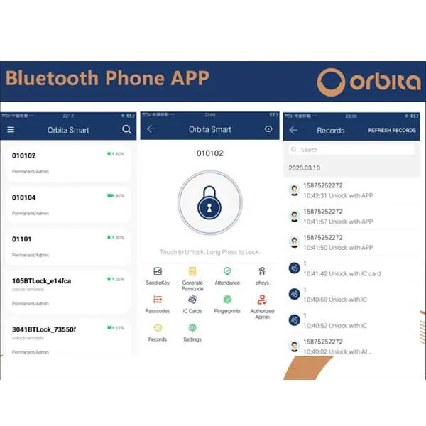 Orbita - S3074SBT - Mortise Hotel Lock -  SPLIT Design - Bluetooth & RFID - Optional Lever Style - 6 VDC - Optional Finish - Grade 2