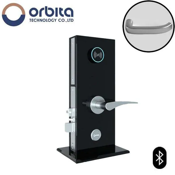 Orbita - S3074SBT - Mortise Hotel Lock -  SPLIT Design - Bluetooth & RFID - Optional Lever Style - 6 VDC - Optional Finish - Grade 2