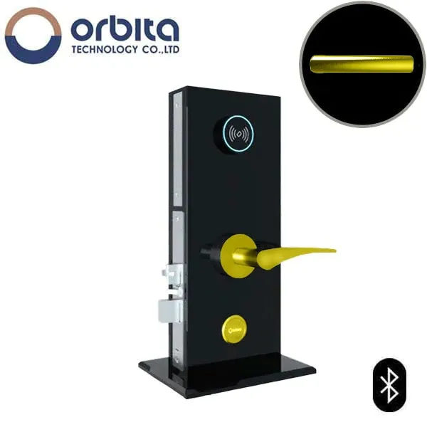 Orbita - S3074SBT - Mortise Hotel Lock -  SPLIT Design - Bluetooth & RFID - Optional Lever Style - 6 VDC - Optional Finish - Grade 2