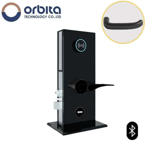 Orbita - S3074SBT - Mortise Hotel Lock -  SPLIT Design - Bluetooth & RFID - Optional Lever Style - 6 VDC - Optional Finish - Grade 2