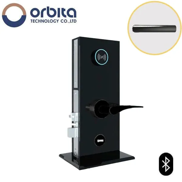 Orbita - S3074SBT - Mortise Hotel Lock -  SPLIT Design - Bluetooth & RFID - Optional Lever Style - 6 VDC - Optional Finish - Grade 2