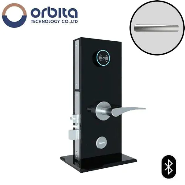 Orbita - S3074SBT - Mortise Hotel Lock -  SPLIT Design - Bluetooth & RFID - Optional Lever Style - 6 VDC - Optional Finish - Grade 2
