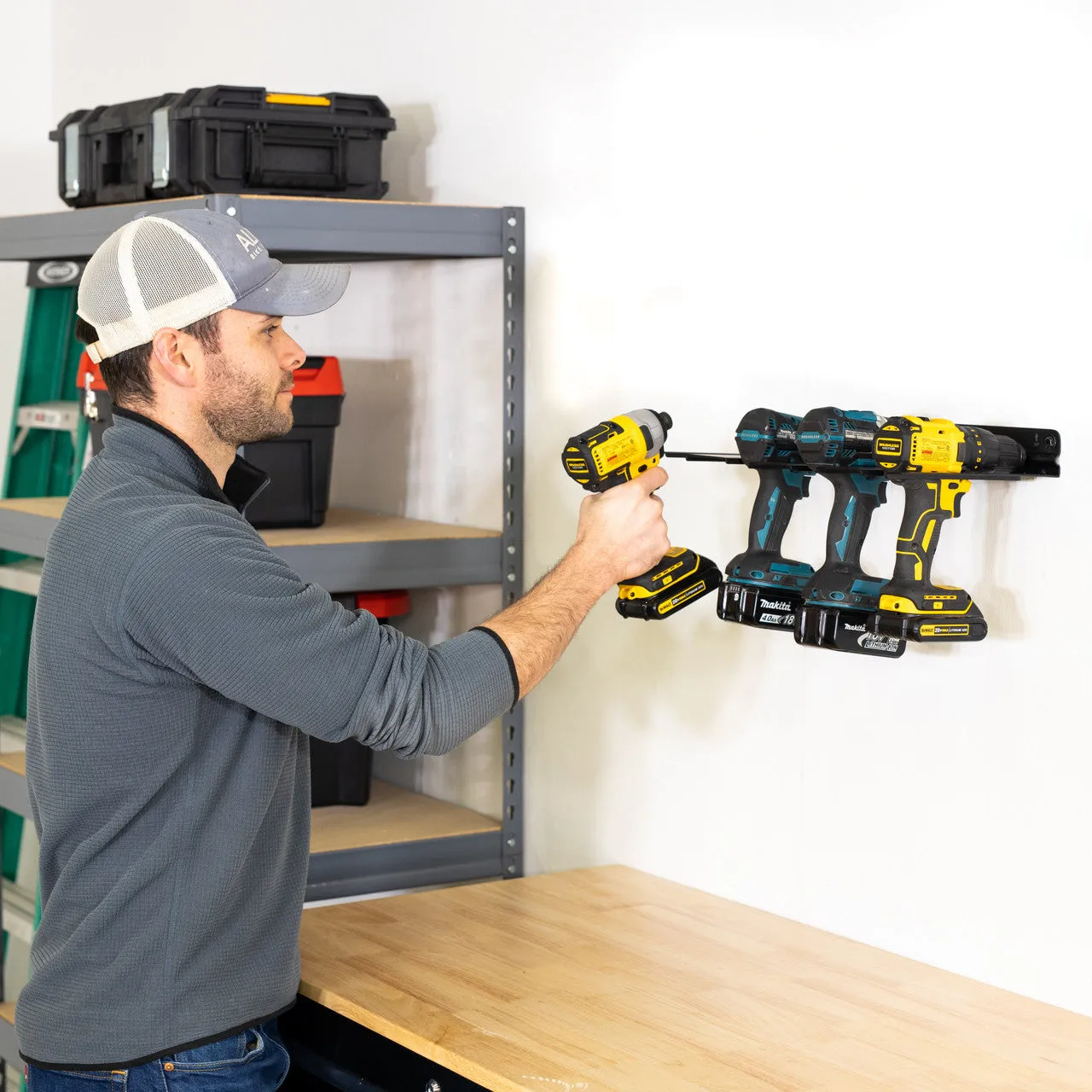 OUTLET | Grundy Garage Tool Organizer | Holds 4 Drills