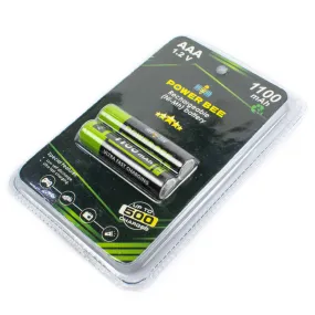 PowerBee: 1.2V 1100mAh AAA Rechargeable NiMH Battery Pair