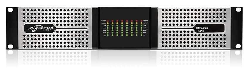 Powersoft OTTOCANALI 12K4 Up to 12 kW for powering Lo-Z and Hi-Z transducers