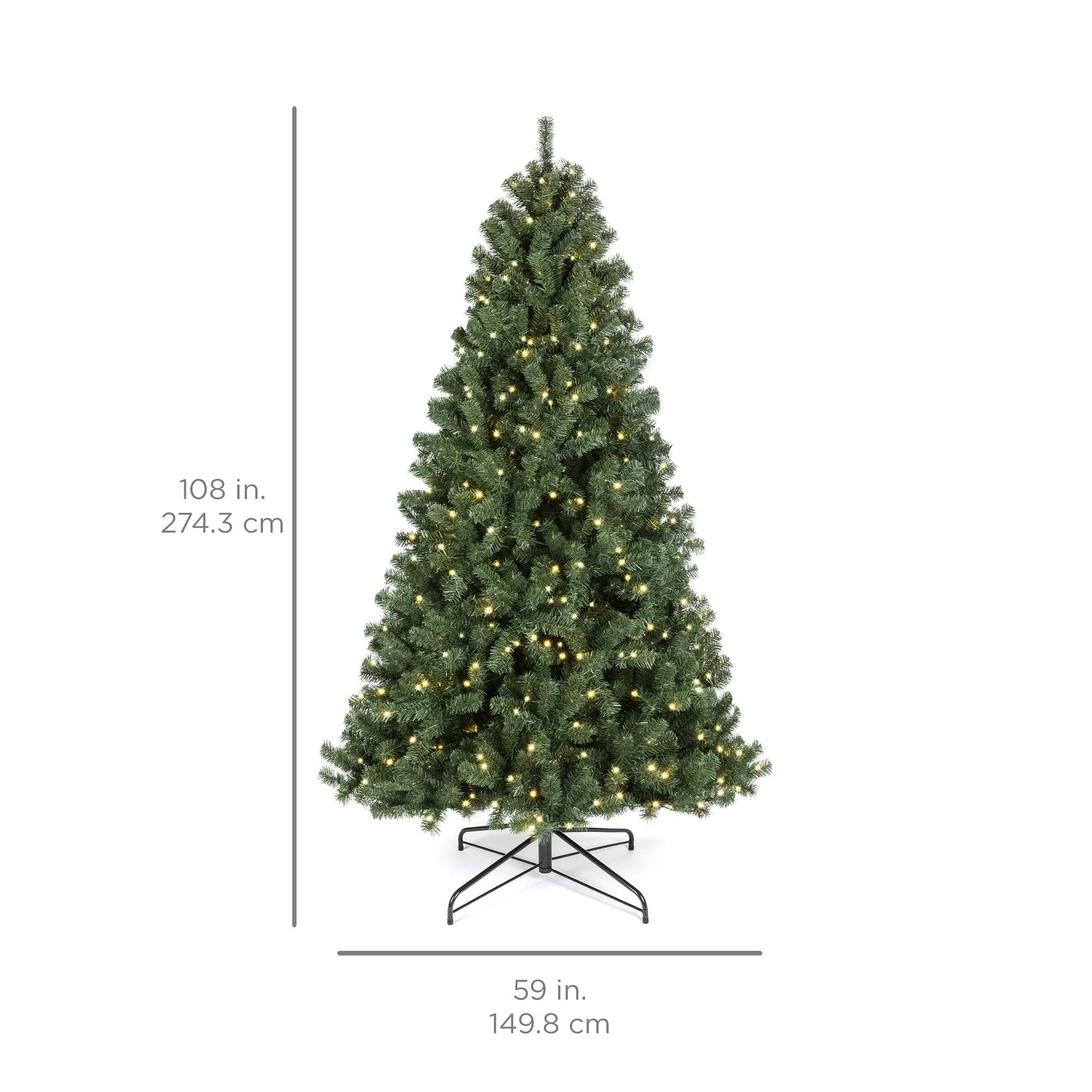 Pre-Lit Instant No Fluff Artificial Spruce Christmas Tree w/ Memory Branches