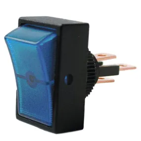 Round Hole Automotive Rocker Switch, Blue Light