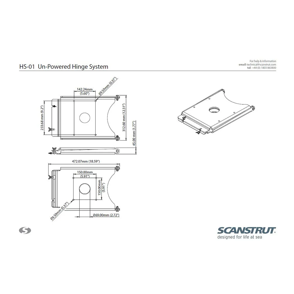 Scanstrut Un-Powered Hinge System f/PowerTower?