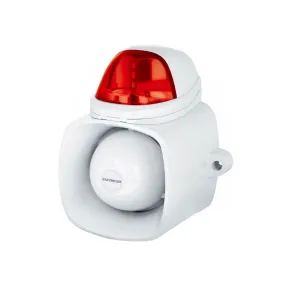 Seco-Larm SH-816S-SQ/R Self-Contained Siren/Strobe – Red Color