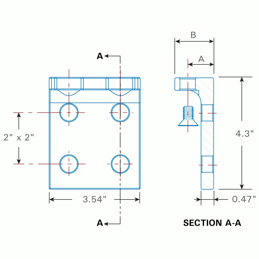 Side Brackets, 5/8 Holes, mounting on MAX and Rhino Carts