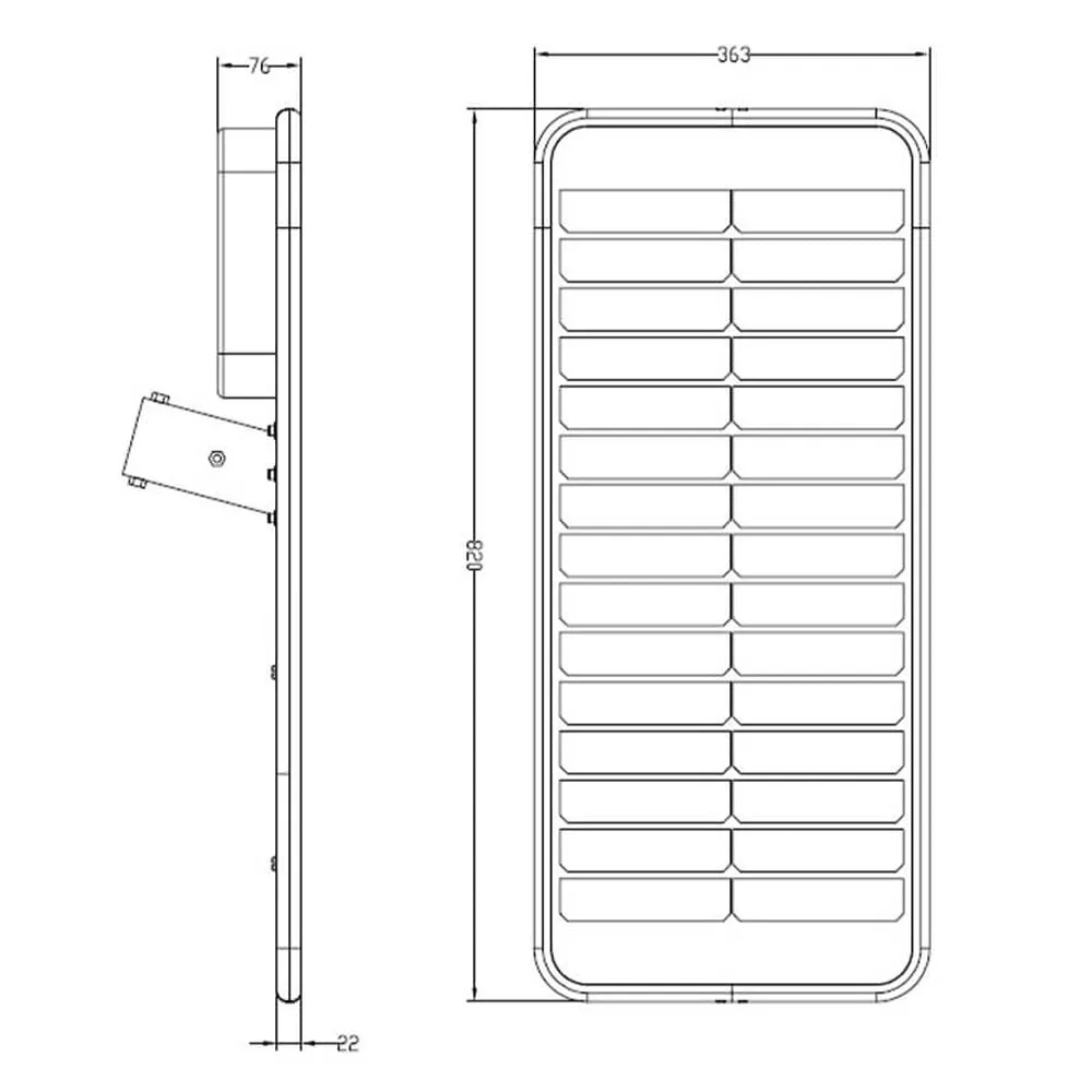 Slimline Solar LED Street Light w/ Remote in 20w~120w