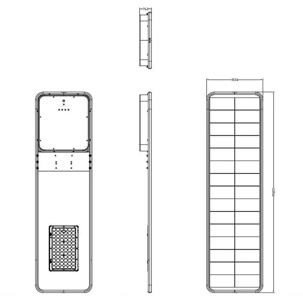 Slimline Solar LED Street Light w/ Remote in 20w~120w