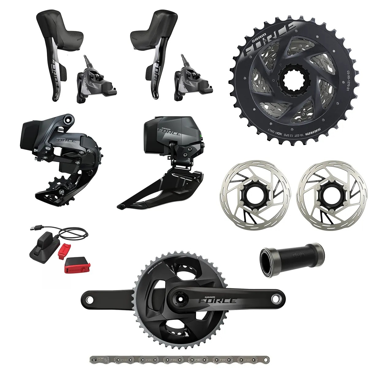 SRAM Force D1 eTap AXS Groupset - 2x12-Speed