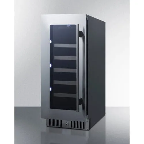 Summit 15" Glass Door Built-In Wine Cooler CL155WCLHD