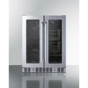 Summit 24" ADA Compliant Dual Zone Produce Refrigerator ALFD24WBVPANTRY