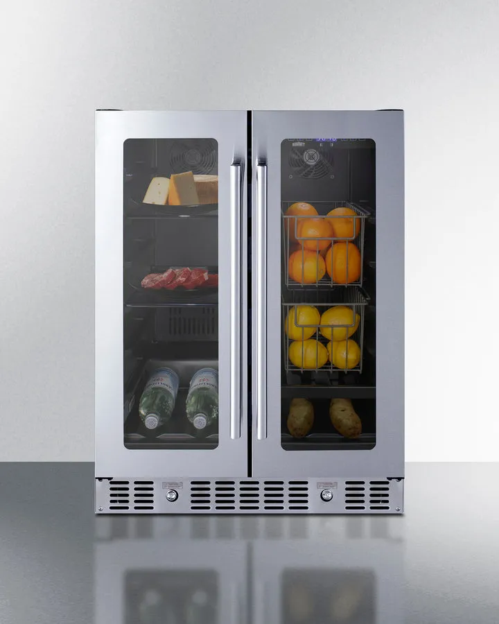 Summit 24" Built-In Dual-Zone Produce Refrigerator ADA Compliant - ALFD24WBVPANTRY