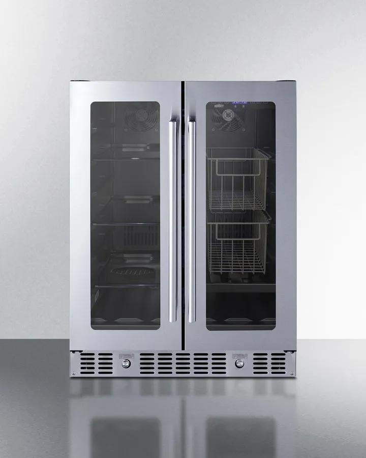 Summit 24" Built-In Dual-Zone Produce Refrigerator ADA Compliant - ALFD24WBVPANTRY