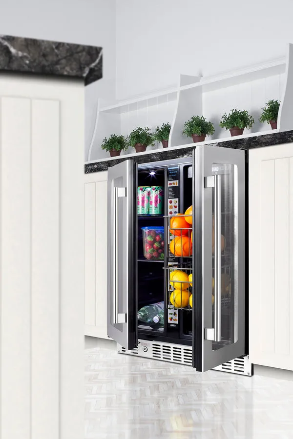Summit 24" Built-In Dual-Zone Produce Refrigerator ADA Compliant - ALFD24WBVPANTRY