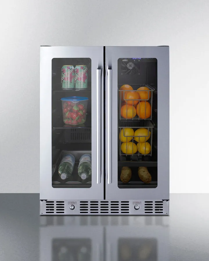 Summit 24" Built-In Dual-Zone Produce Refrigerator ADA Compliant - ALFD24WBVPANTRY