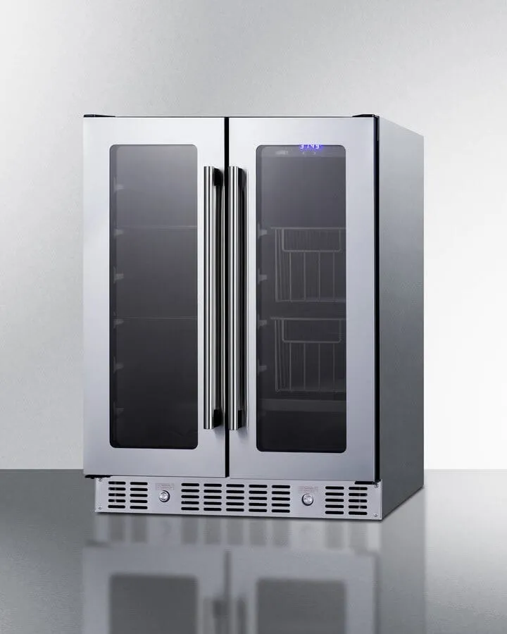 Summit 24" Dual Zone Built-in Produce Refrigerator ALFD24WBVCSSPANTRY