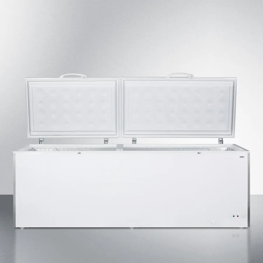 Summit 27 Cu.Ft. Chest Freezer with Stainless Steel Corner Guards - SCFM252WH