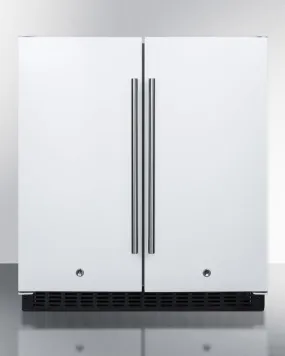 Summit 30" Wide Built-In Refrigerator-Freezer in White Finish - FFRF3075W