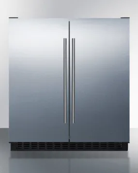 Summit 30" Wide Built-In Refrigerator-Freezer with Stainless Steel Doors - FFRF3070BSS
