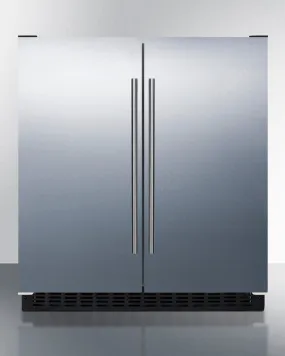 Summit 30" Wide Built-In Refrigerator-Freezer with Stainless Steel Doors - FFRF3075WSS
