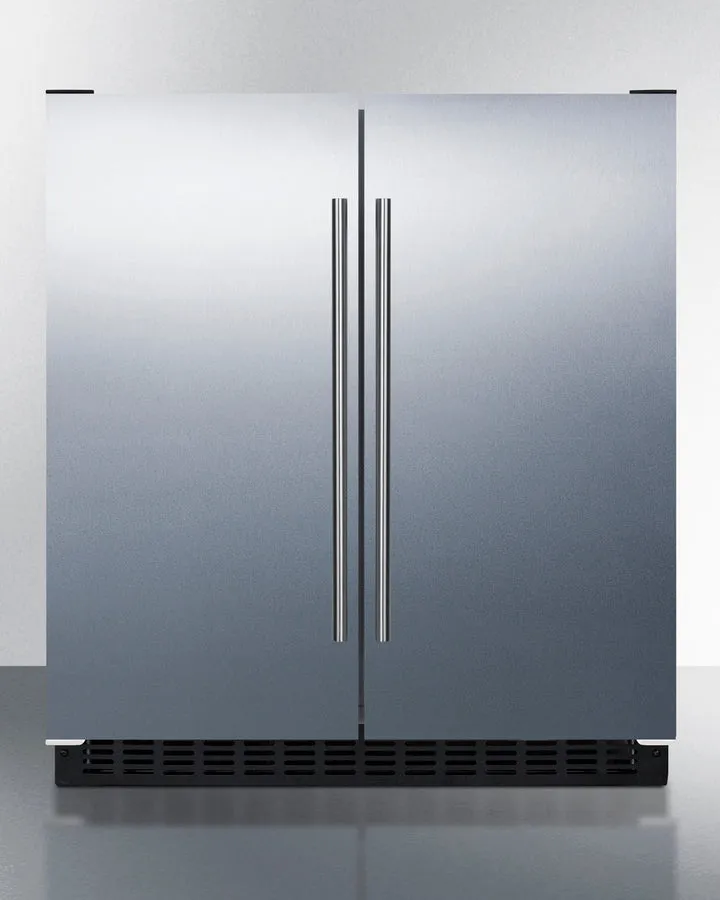 Summit 30" Wide Built-In Refrigerator-Freezer with Stainless Steel Doors - FFRF3075WSS