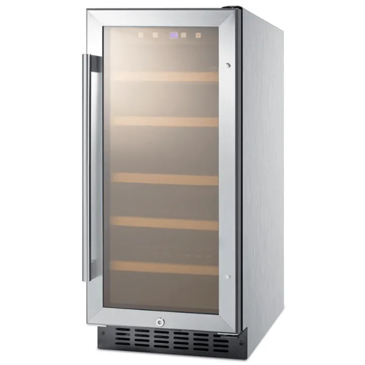Summit Appliance 15 in. 23-Bottle Built-in Wine Cooler, ADA Height, ALWC15CSS