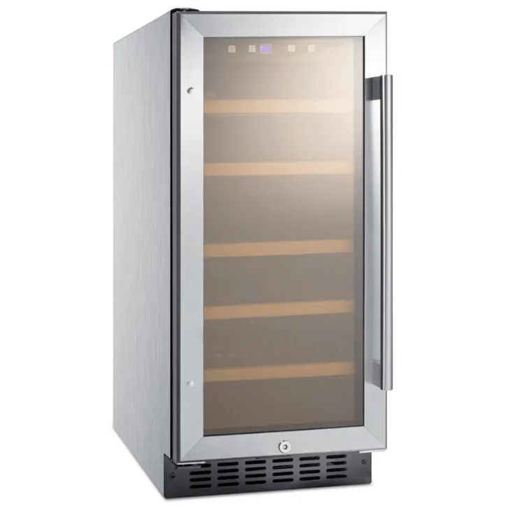 Summit Appliance 15 in. 23-Bottle Built-in Wine Cooler, ADA Height, ALWC15CSS