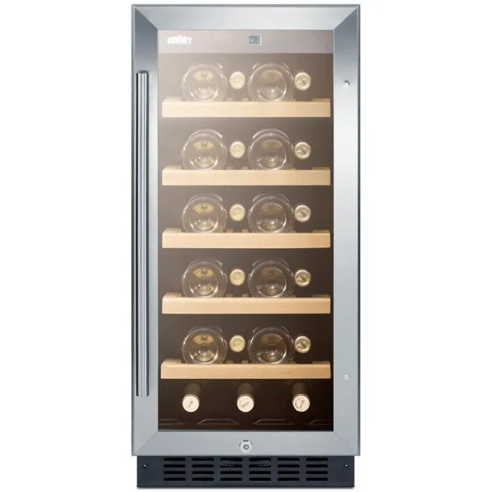 Summit Appliance 15 in. 23-Bottle Built-in Wine Cooler, ADA Height, ALWC15CSS