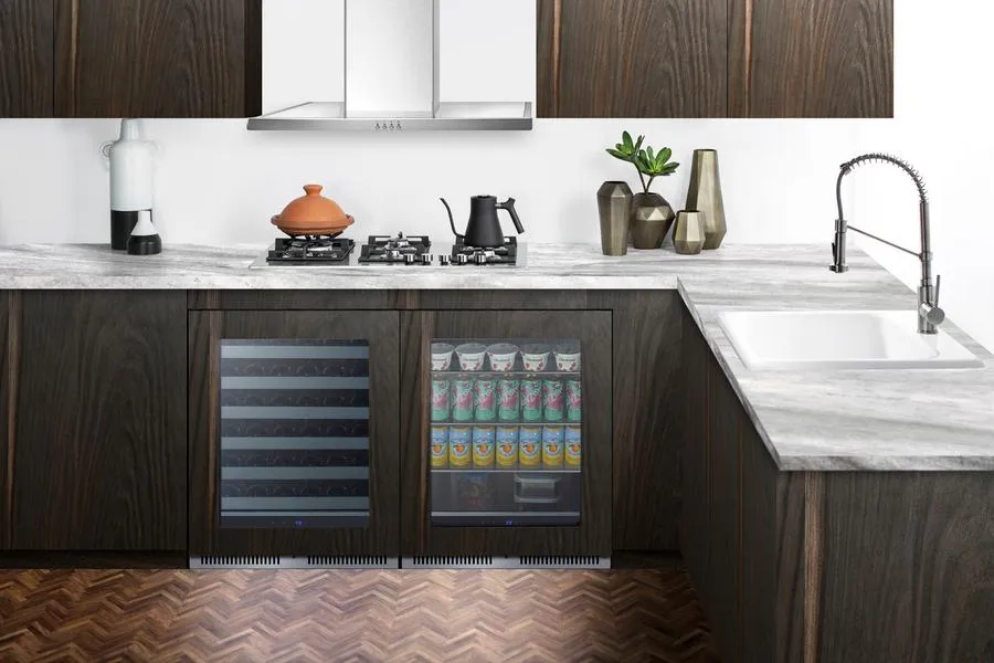 Summit SDHG2443PNR 24" Wide Built-in Beverage Center (panel Not Included)