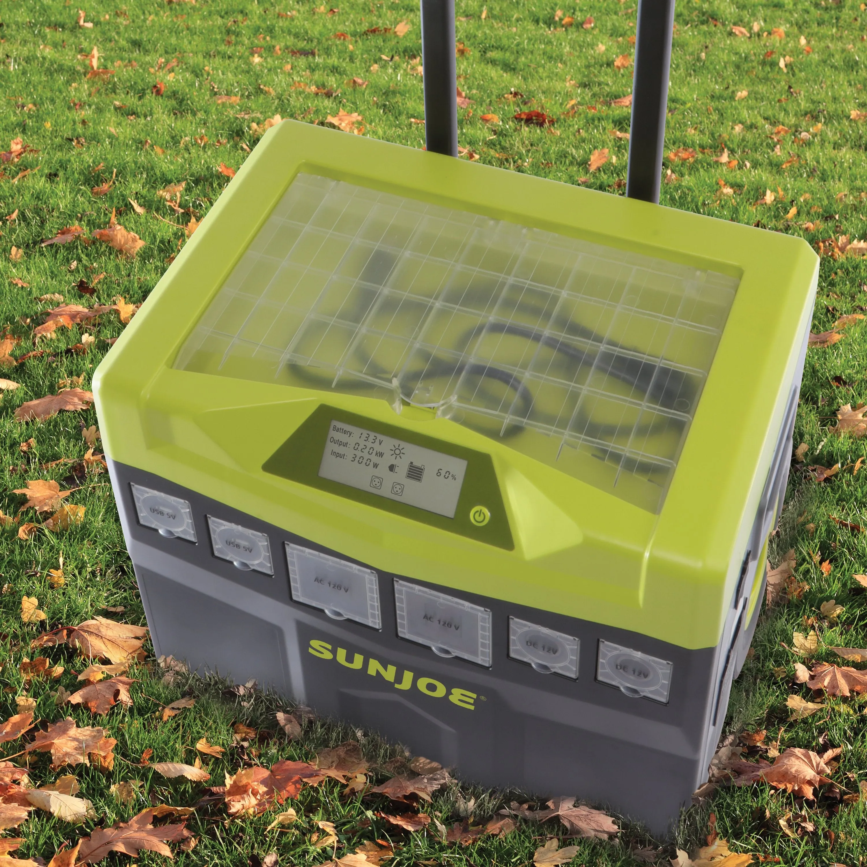 Sun Joe SJ1440SG Battery Powered Portable Indoor and Outdoor Inverter Generator | 1440 Watt | Wheel Kit