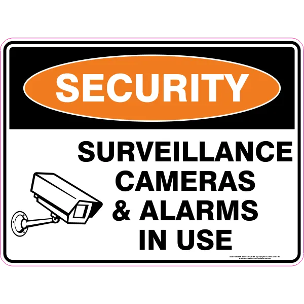 SURVEILLANCE CAMERAS & ALARMS IN USE