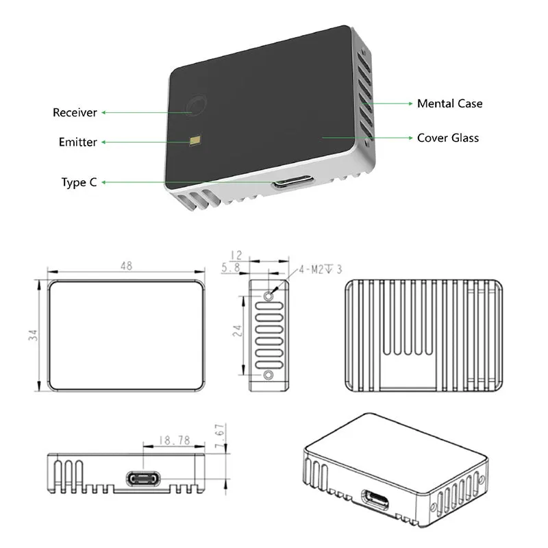Synexens 3D camera of ToF sensor Soild-state Lidar_CS20