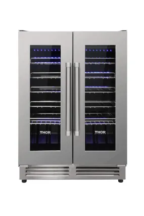 Thor Kitchen 42-Bottle Built-in Dual Zone Wine Cooler TWC2402