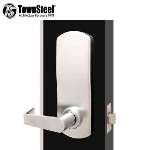 TownSteel - XCE2020S - Electronic Push Button Lever Set - Clutch Lever Set - Satin Chrome - Grade 1