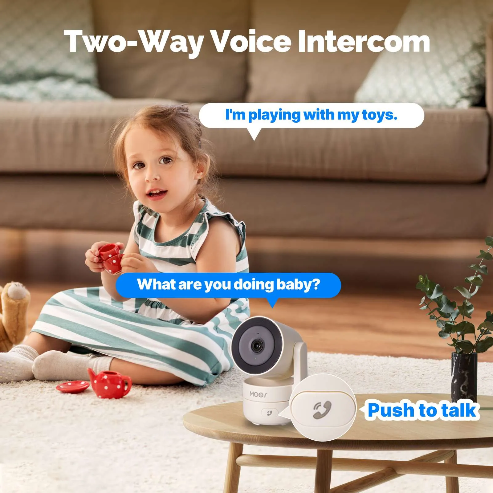 Tuya WiFi 4MP Indoor Security Camera with Night Vision and Motion Detection
