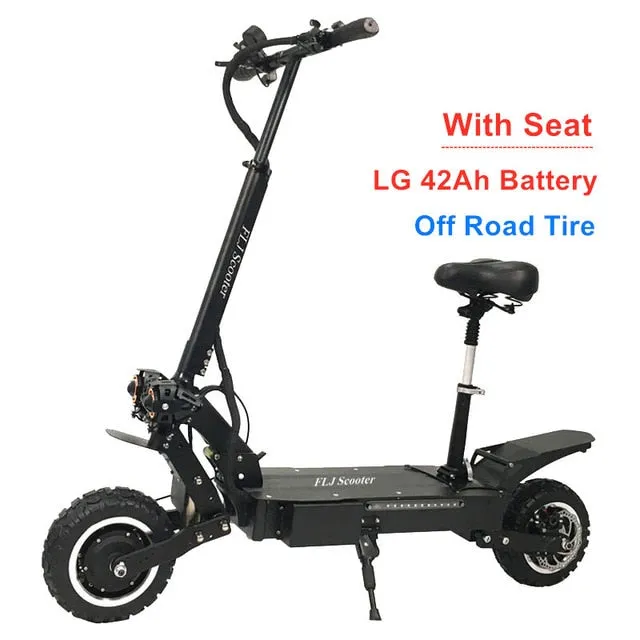 Upgraded 5600W Dual Motor Electric Scooter with On Roand or off road tire 2 big LED scooter lights electric bike e scooter