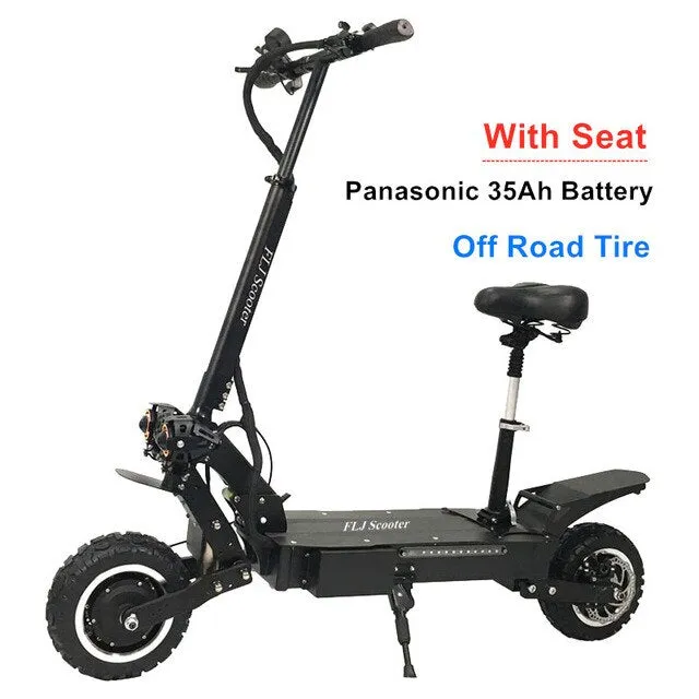 Upgraded 5600W Dual Motor Electric Scooter with On Roand or off road tire 2 big LED scooter lights electric bike e scooter