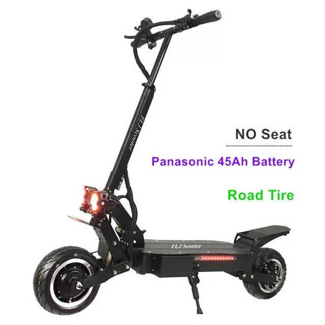 Upgraded 5600W Dual Motor Electric Scooter with On Roand or off road tire 2 big LED scooter lights electric bike e scooter