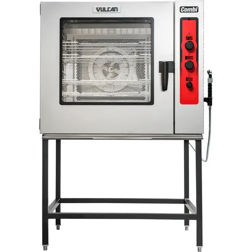 Vulcan ABC7G-NAT Natural Gas Stainless Steel Boilerless Full Size Combi Oven Steamer With Precision Humidity Control - 80,000 BTU