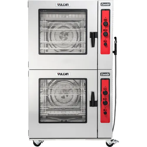 Vulcan ABC7G-NAT Natural Gas Stainless Steel Boilerless Full Size Combi Oven Steamer With Precision Humidity Control - 80,000 BTU